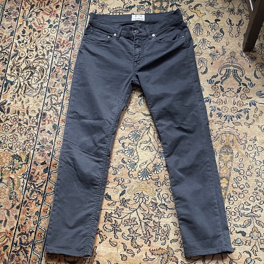 Women’s/ Unisex Acne Slim Jeans in Charcoal Black, size 31